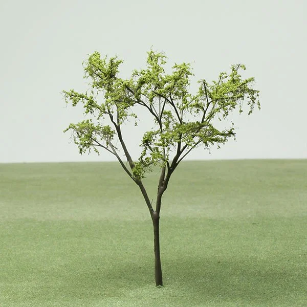 a scale model of a tree with spring foliage