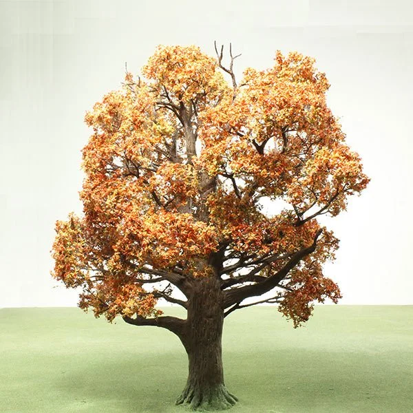 a scale model of a tree with autumn foliage