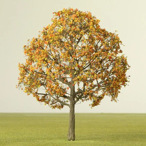 a scale model of a tree with autumn foliage