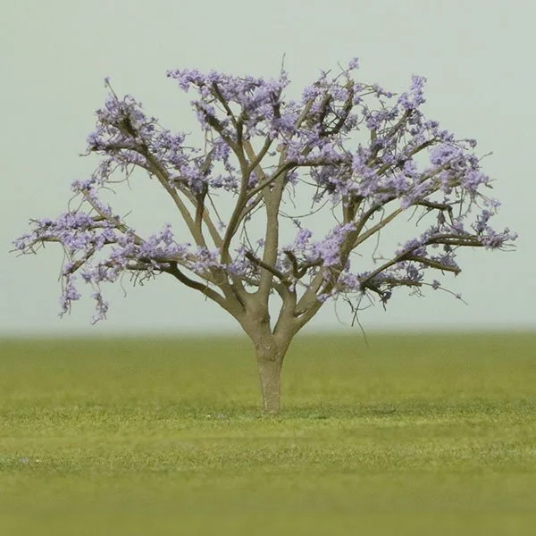 A scale model of a jacaranda tree