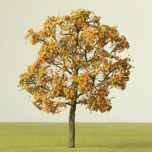 a scale model of a tree with autumn foliage