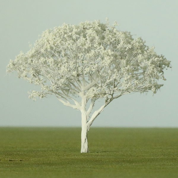 a scale model of a white tree