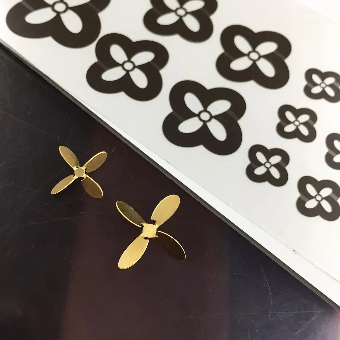 Brass etched propellers for model boats. 