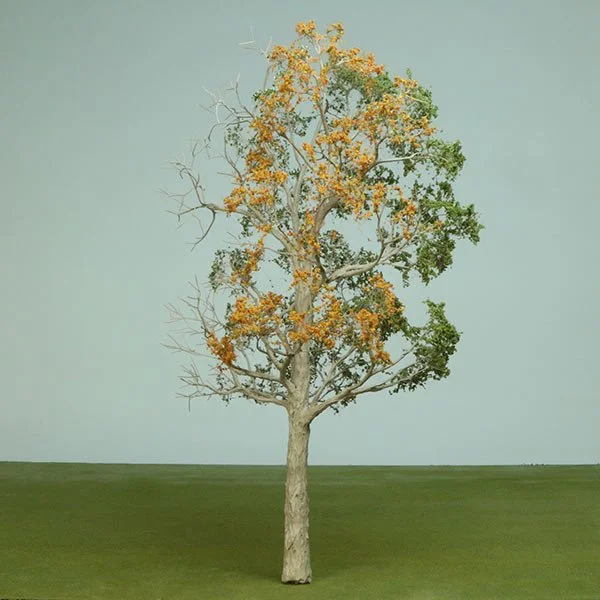 a scale model of a tree with autumn foliage