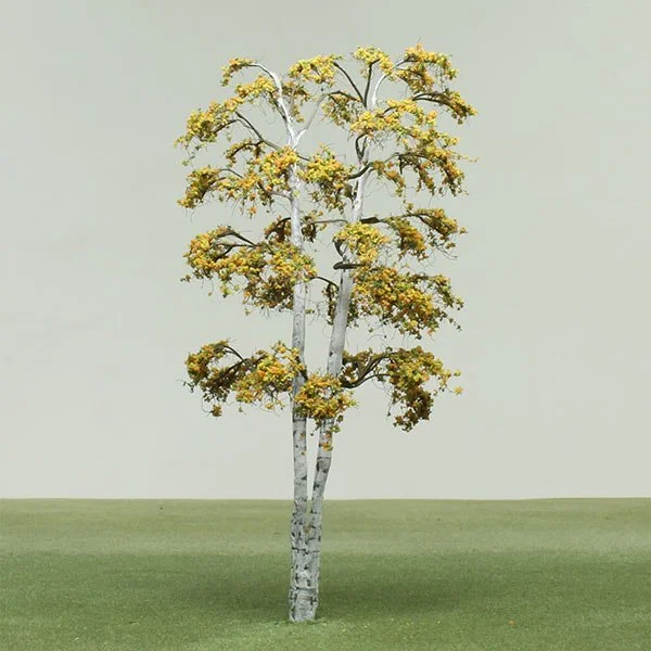 A scale model of a birch tree