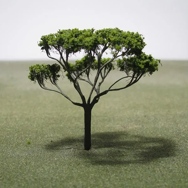 A scale model pollarded deciduous tree