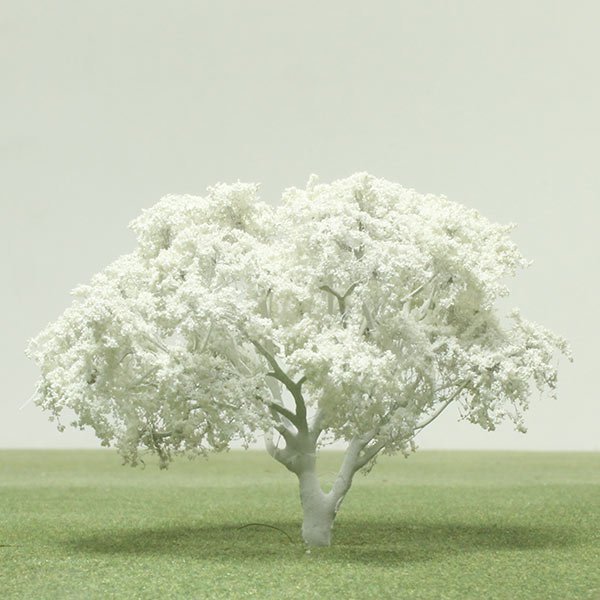 a scale model of a white tree