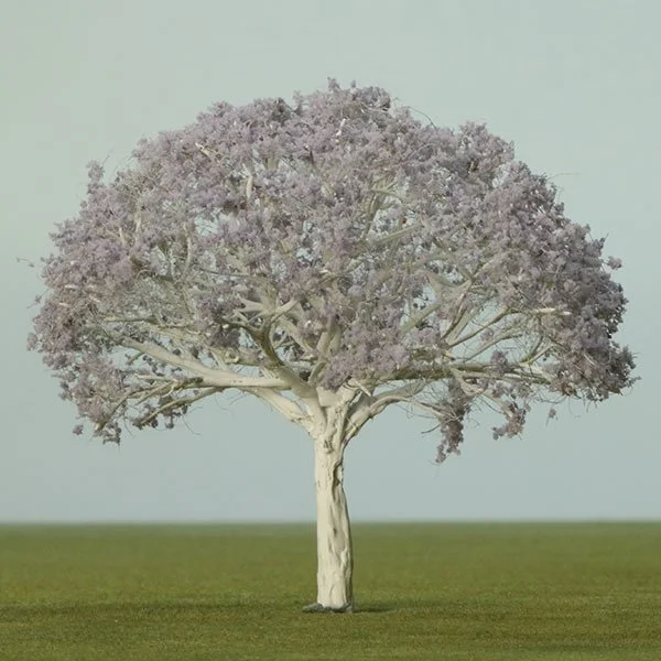 A scale model of a jacaranda tree