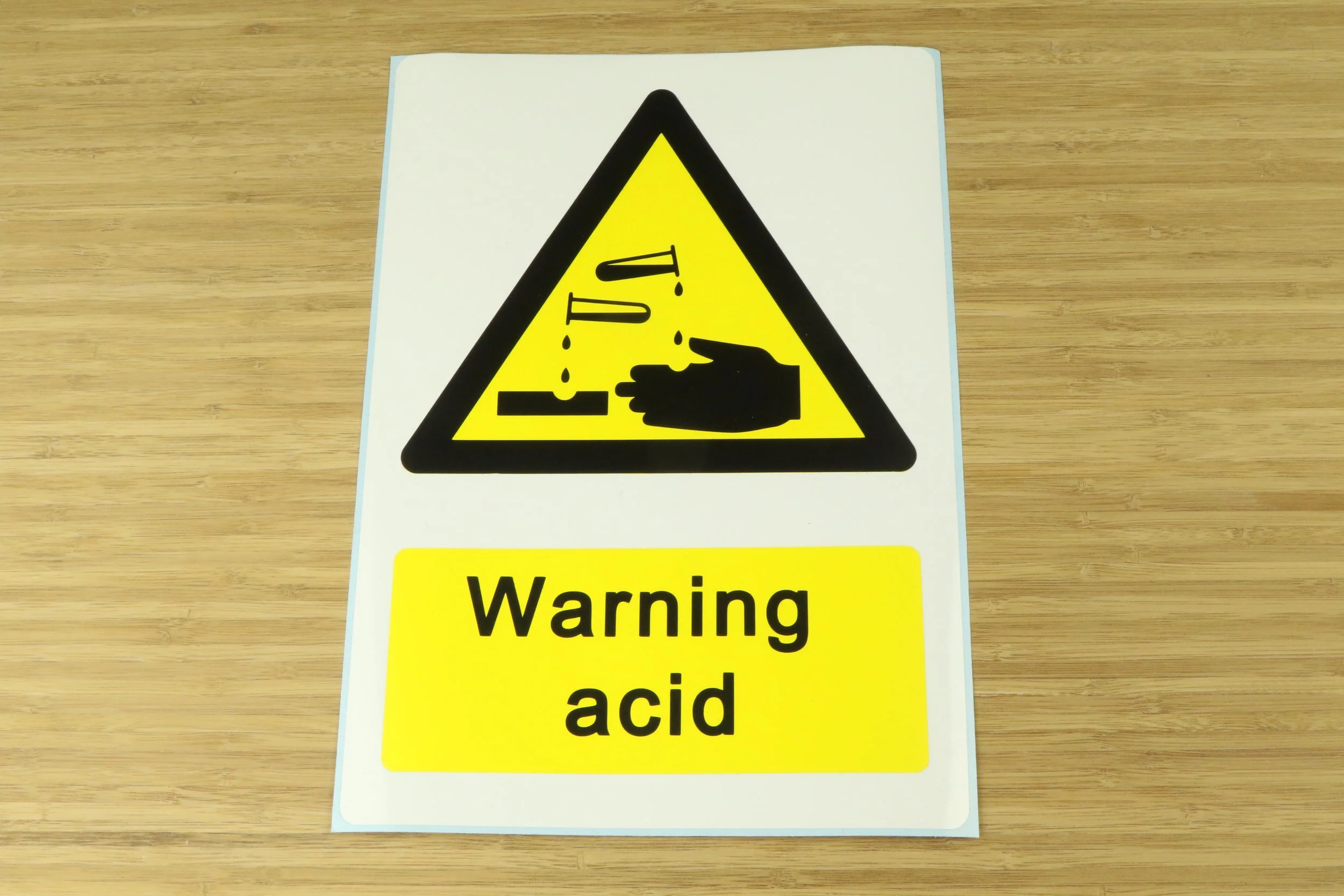 warning label, layered vinyl sticker