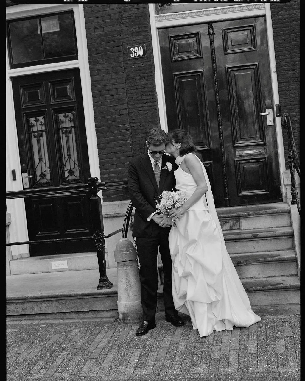 Frederique &amp; Joost&rsquo;s city wedding last year 🤍
