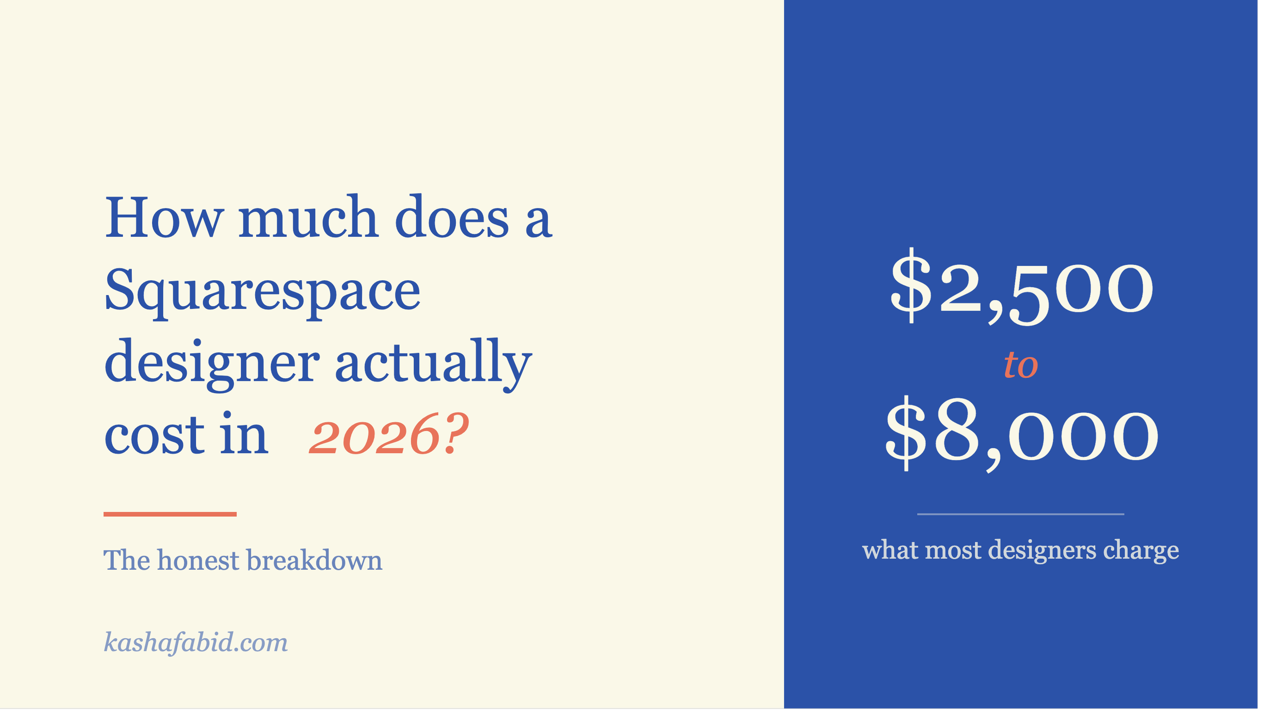 How Much Does a Squarespace Website Designer Actually Cost in 2026?