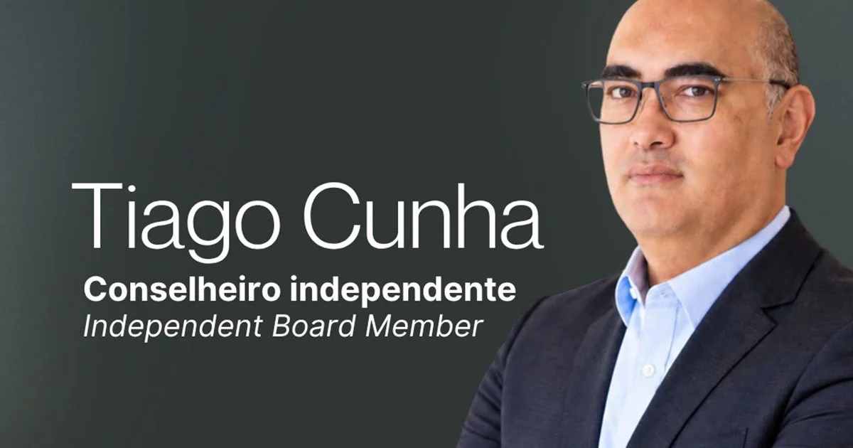 Tiago Cunha, Independent Director of Ore Minerals, in a portrait accompanied by his name and title.