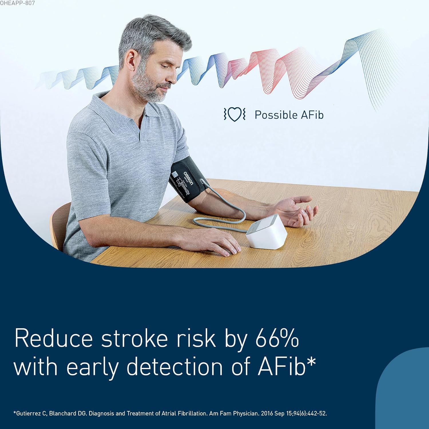 OMRON X4 Connect AFib has Intellisense Atrial Fibrillation detection