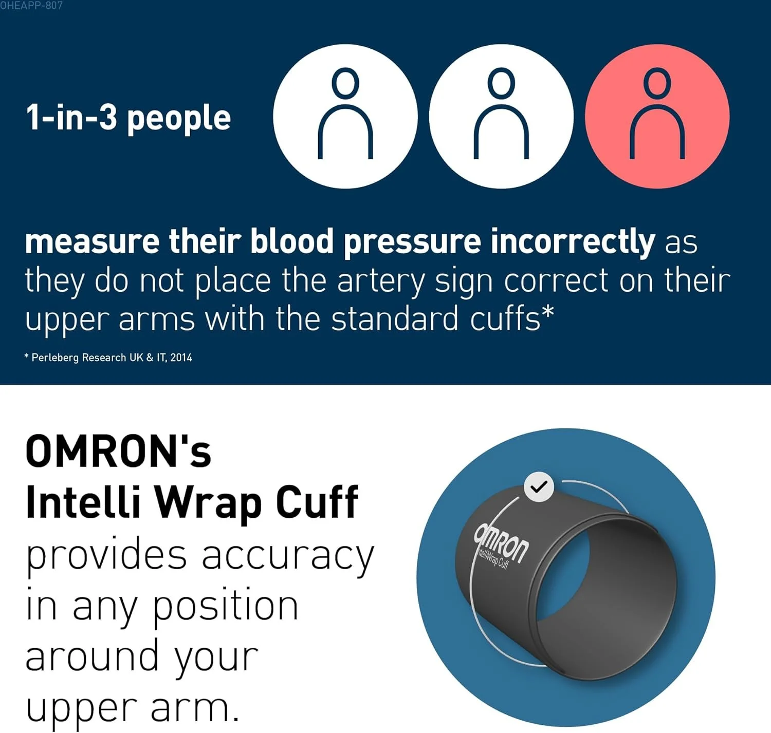 OMRON X3 Comfort Afib with Intelli Wrap Cuff provides accuracy in any position