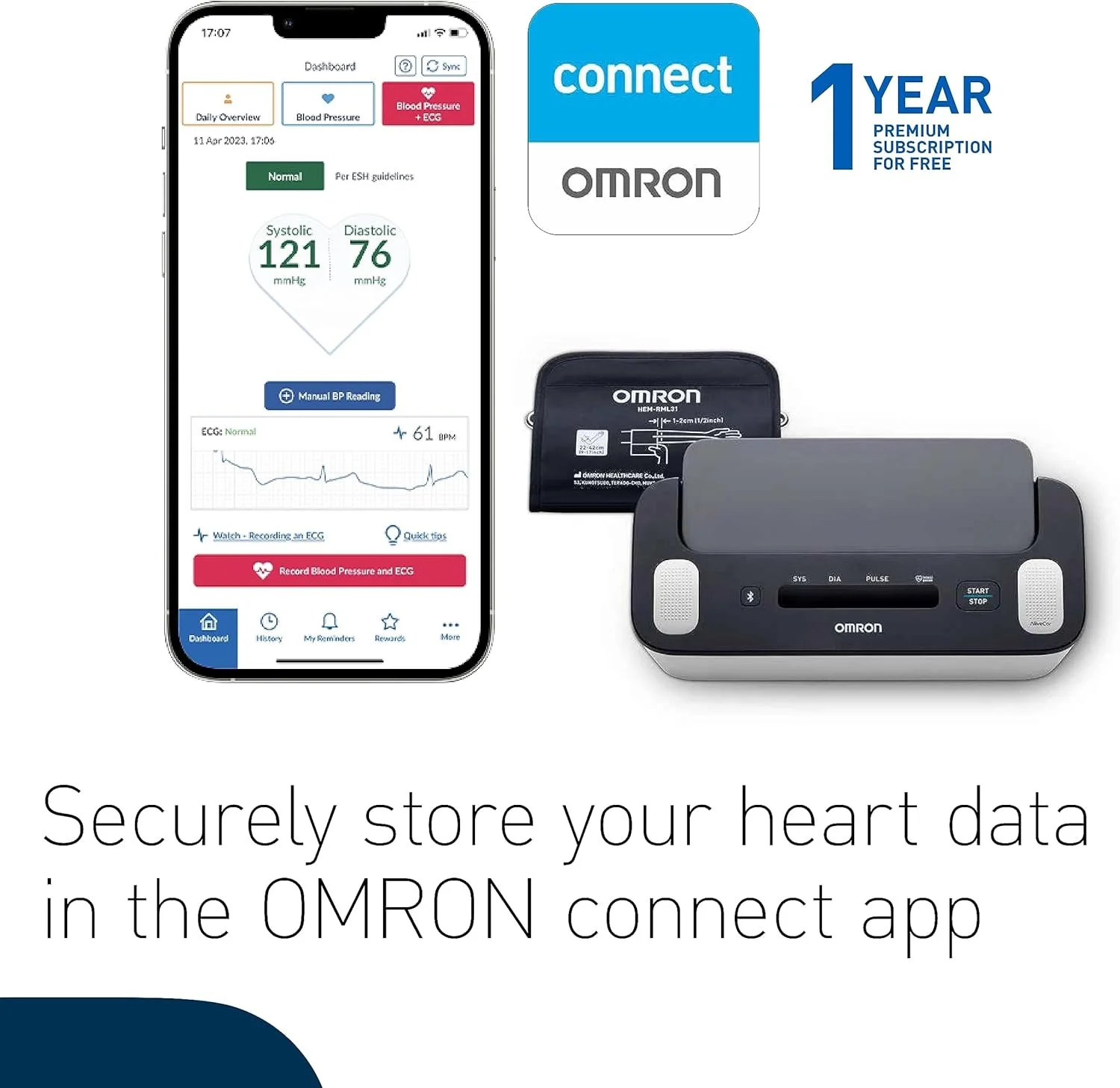 OMRON Complete can sync to the OMRON Connect App