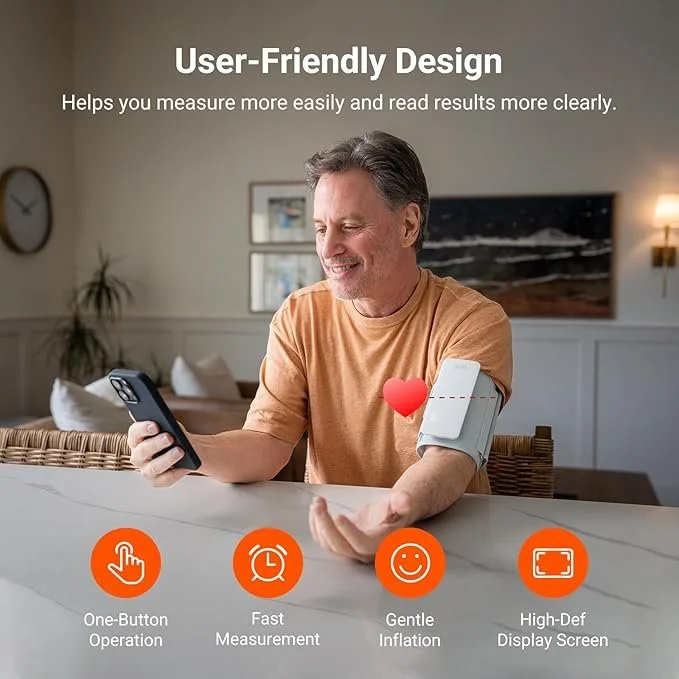 iHealth Neo features one-button operation with fast gentle measurement on inflation.