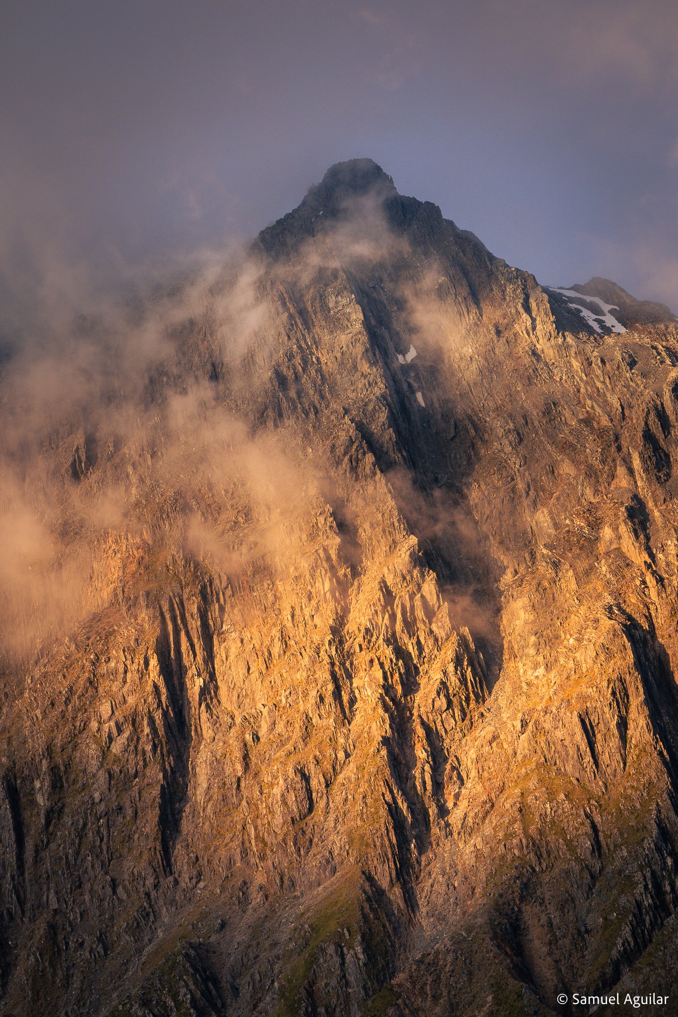 Golden light over Mt Brewster