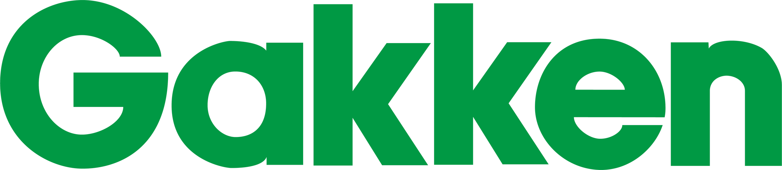 The logo of Gakken baker in bold green letters.