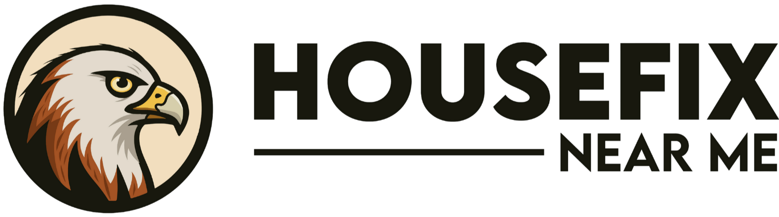 Logo of HousedX NearMe, featuring an eagle's head inside a circular emblem.
