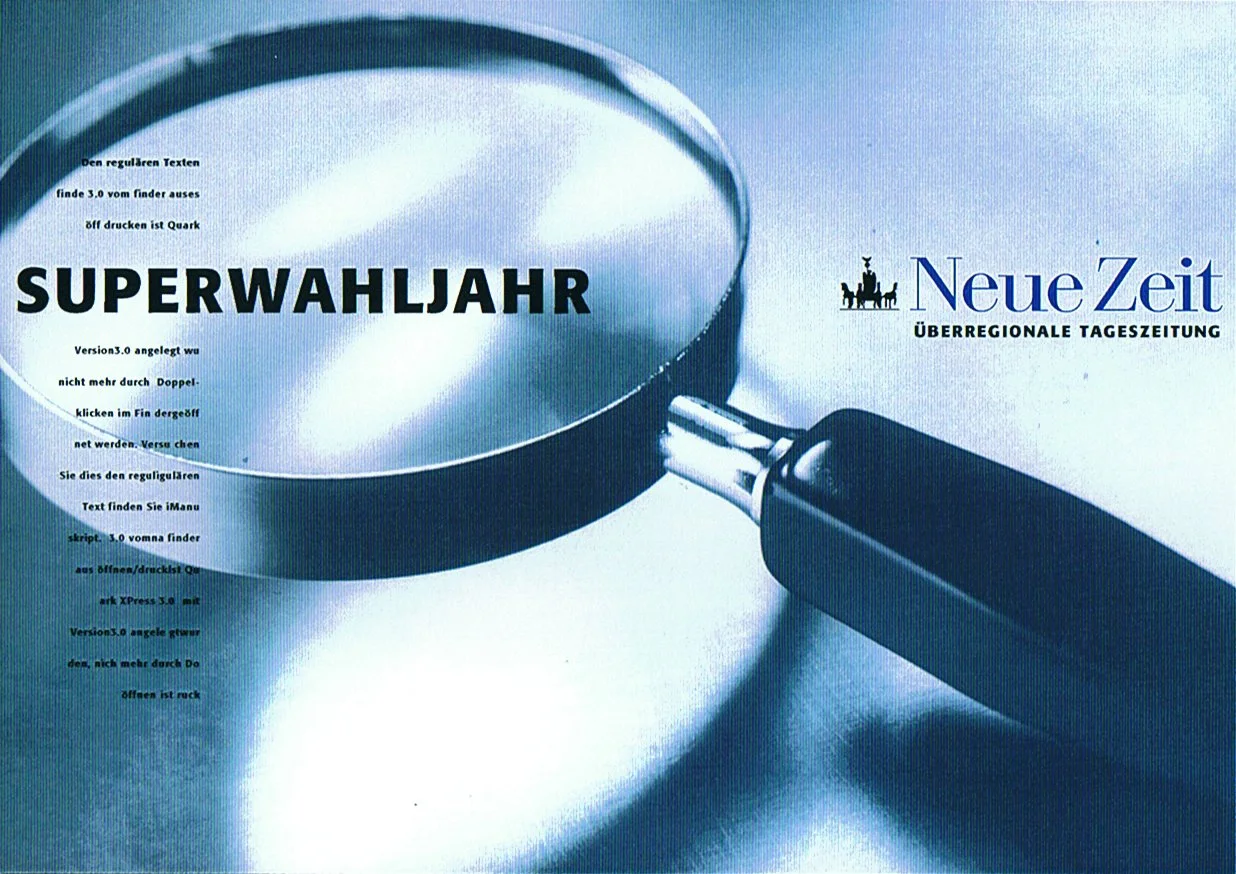 Imagekampagne für Neue Zeit (Entwurf)