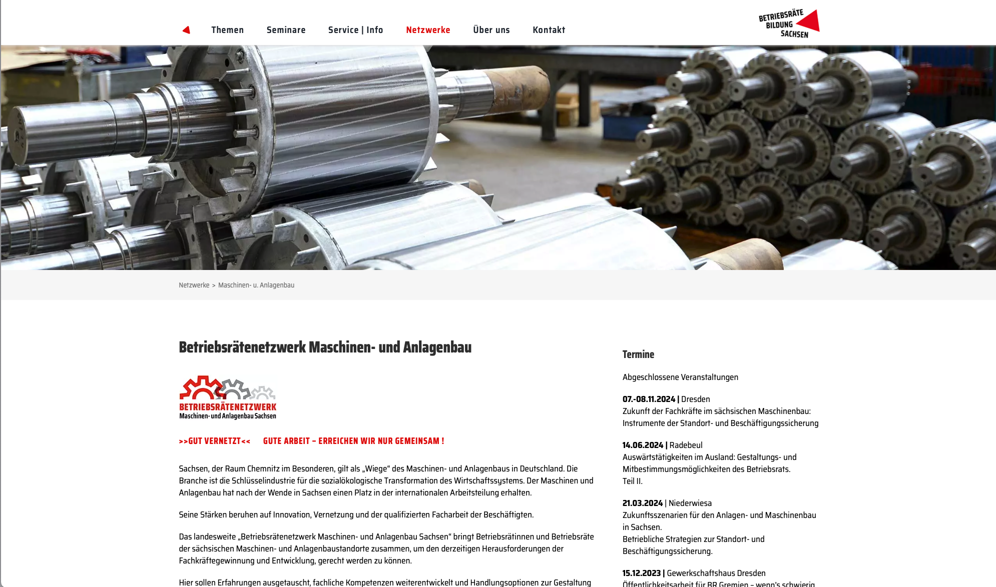 Webdesign für die Betriebsräte Bildung Sachsen