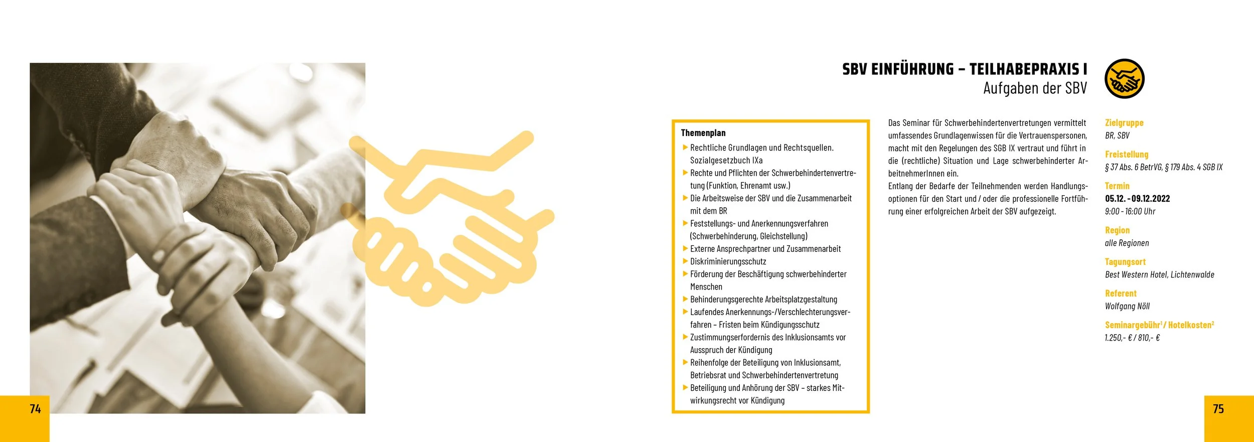 Broschüre für die Betriebsräte Bildung Sachen (Beispielseiten)