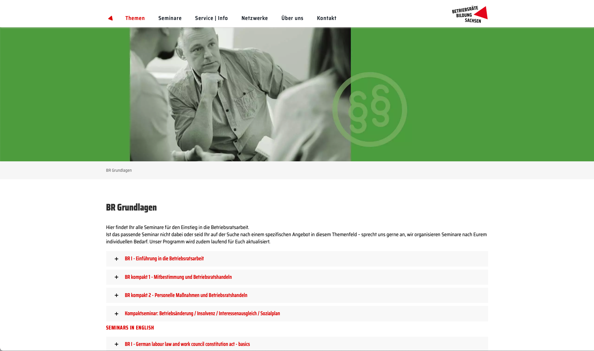 Webdesign für die Betriebsräte Bildung Sachsen