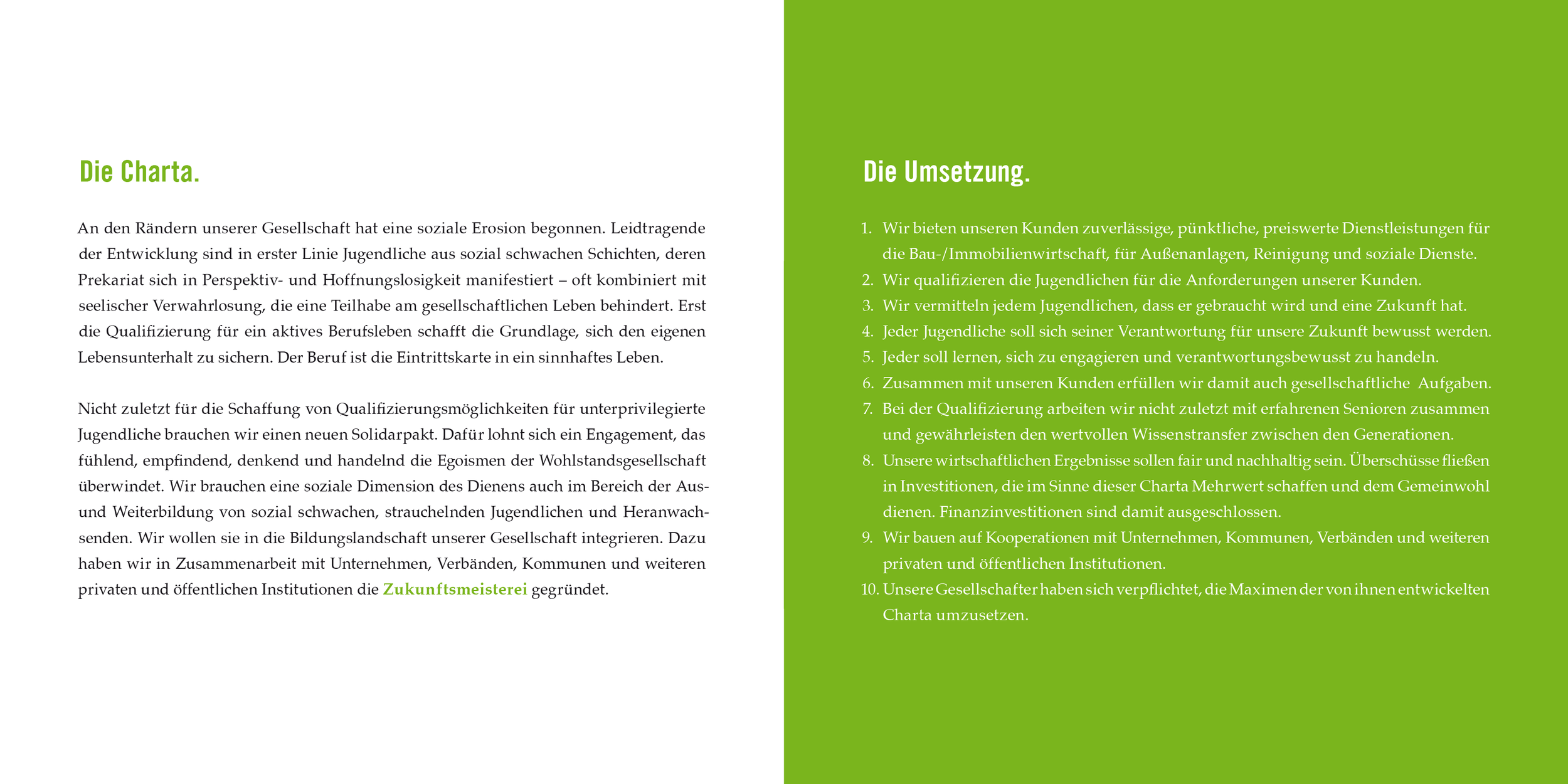 Imagebroschüre für ein Sozialprojekt