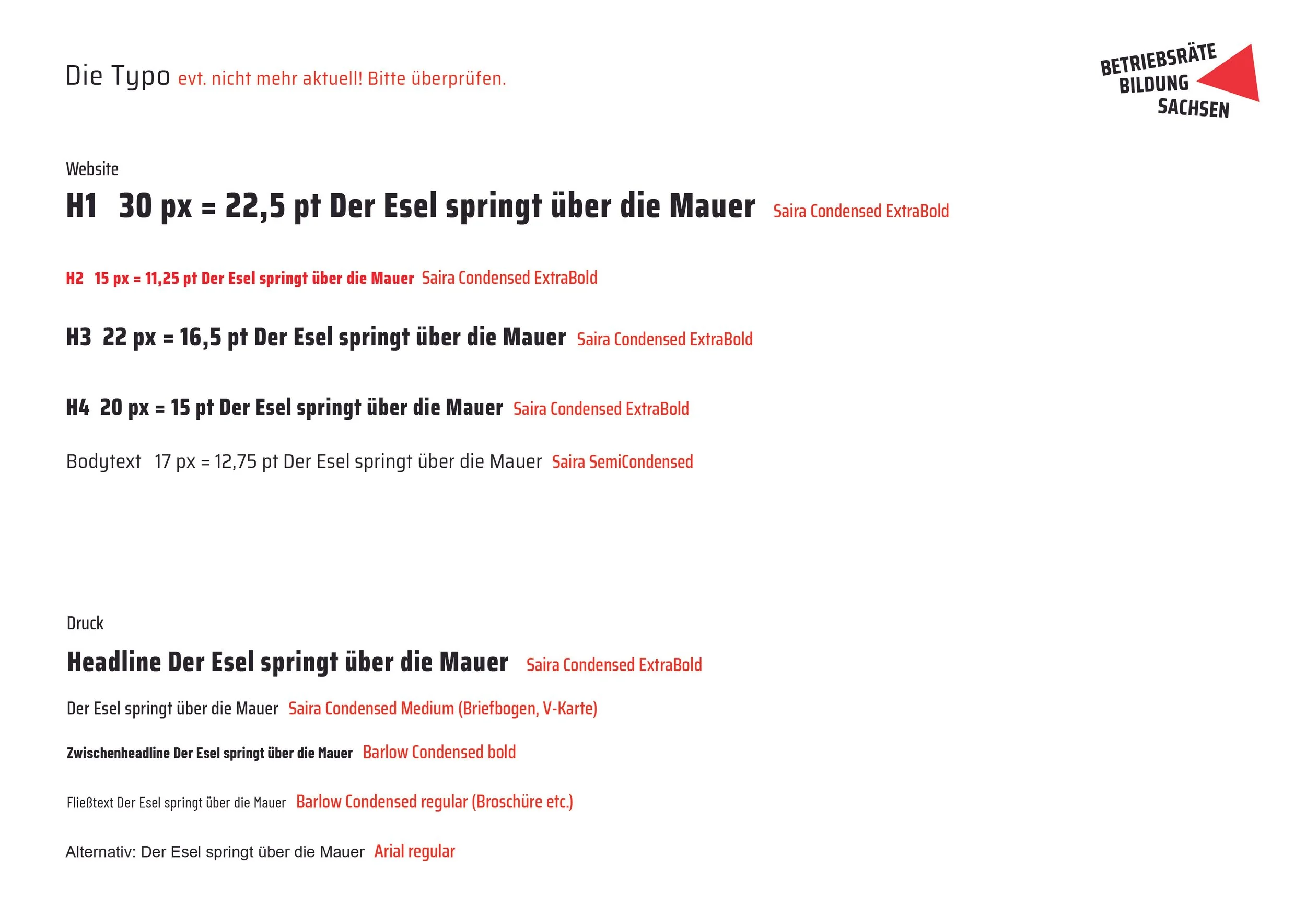 Styleguide für die Betriebsräte Bildung Sachsen