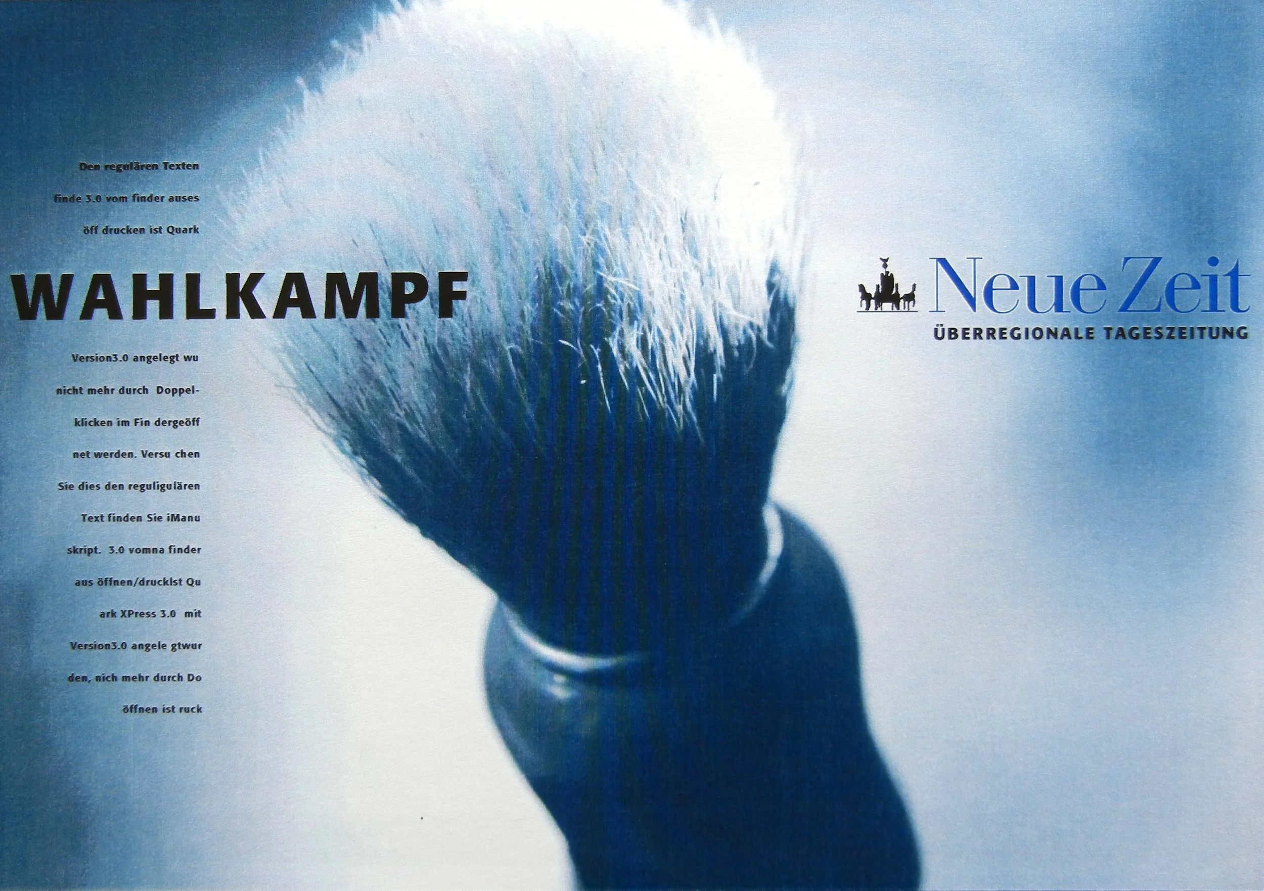 Imagekampagne "Neue Zeit" (Entwurf)