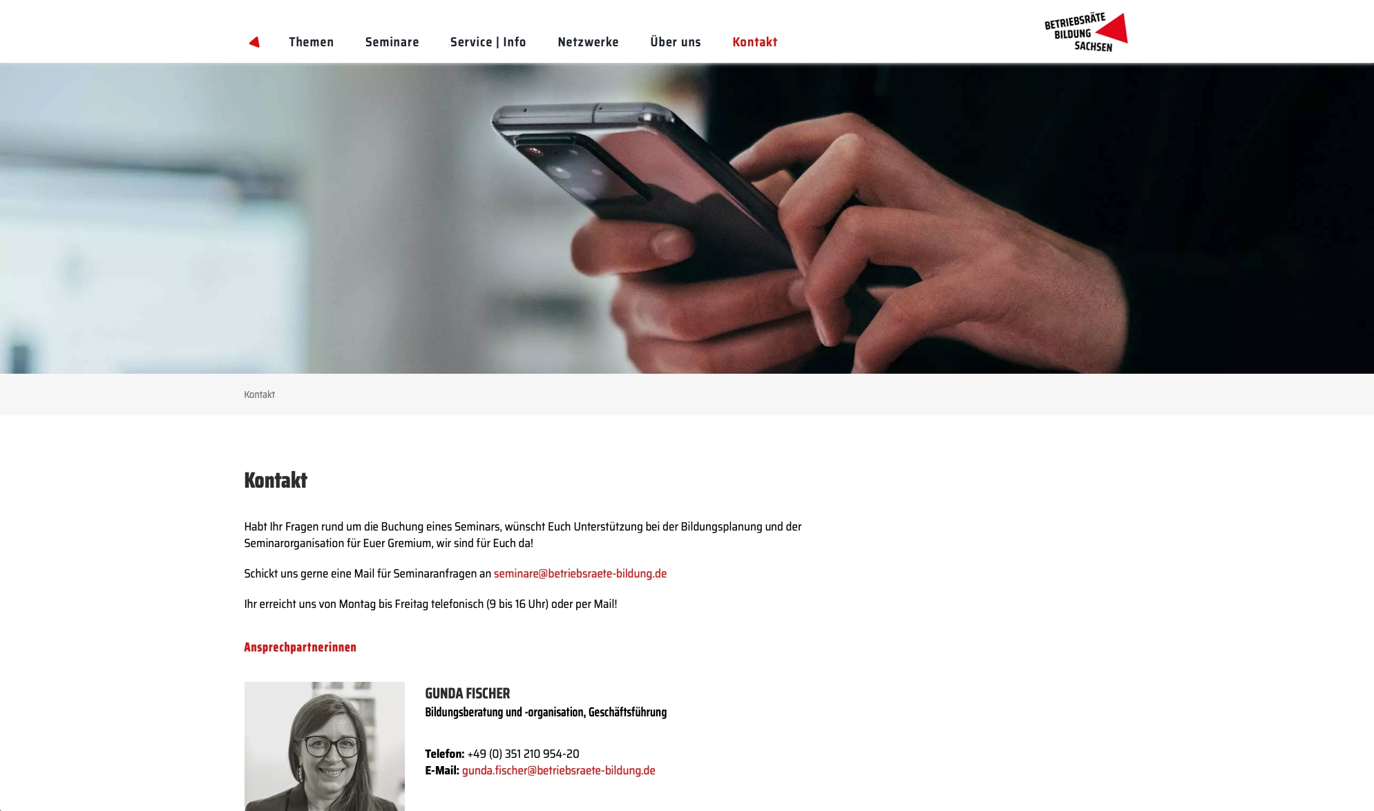 Webdesign für die Betriebsräte Bildung Sachsen