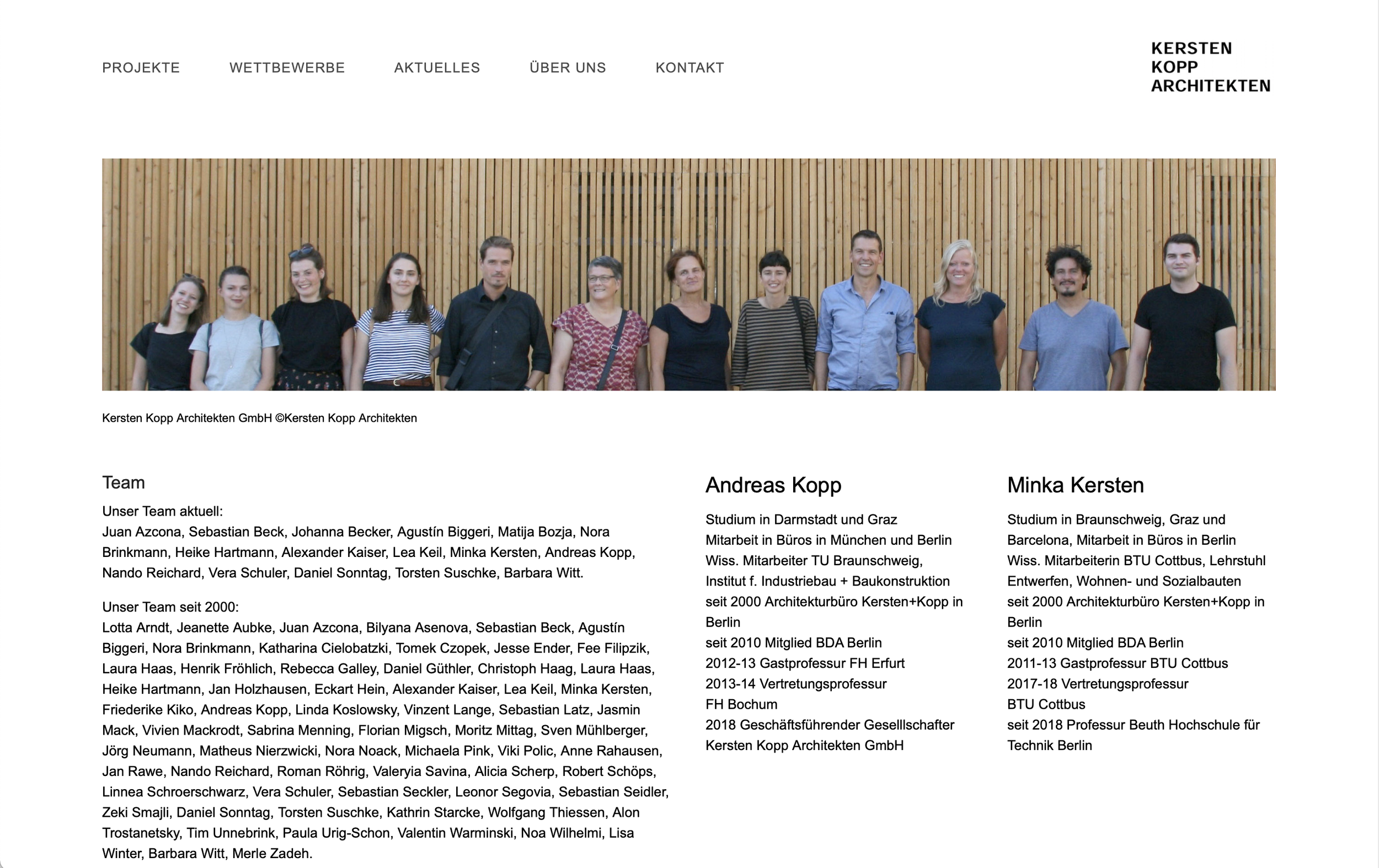Webdesign und Umsetzung per CMS für ein Architekturbüro
