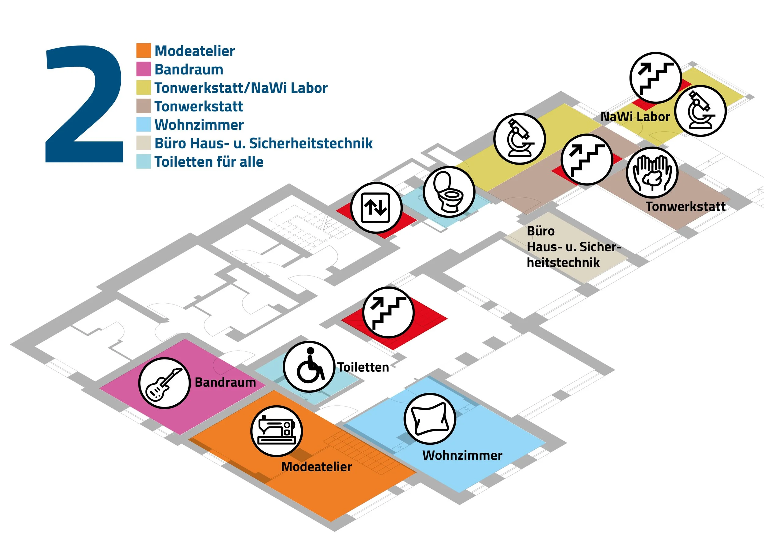 Leitsystem für die gelbe Villa, Berlin