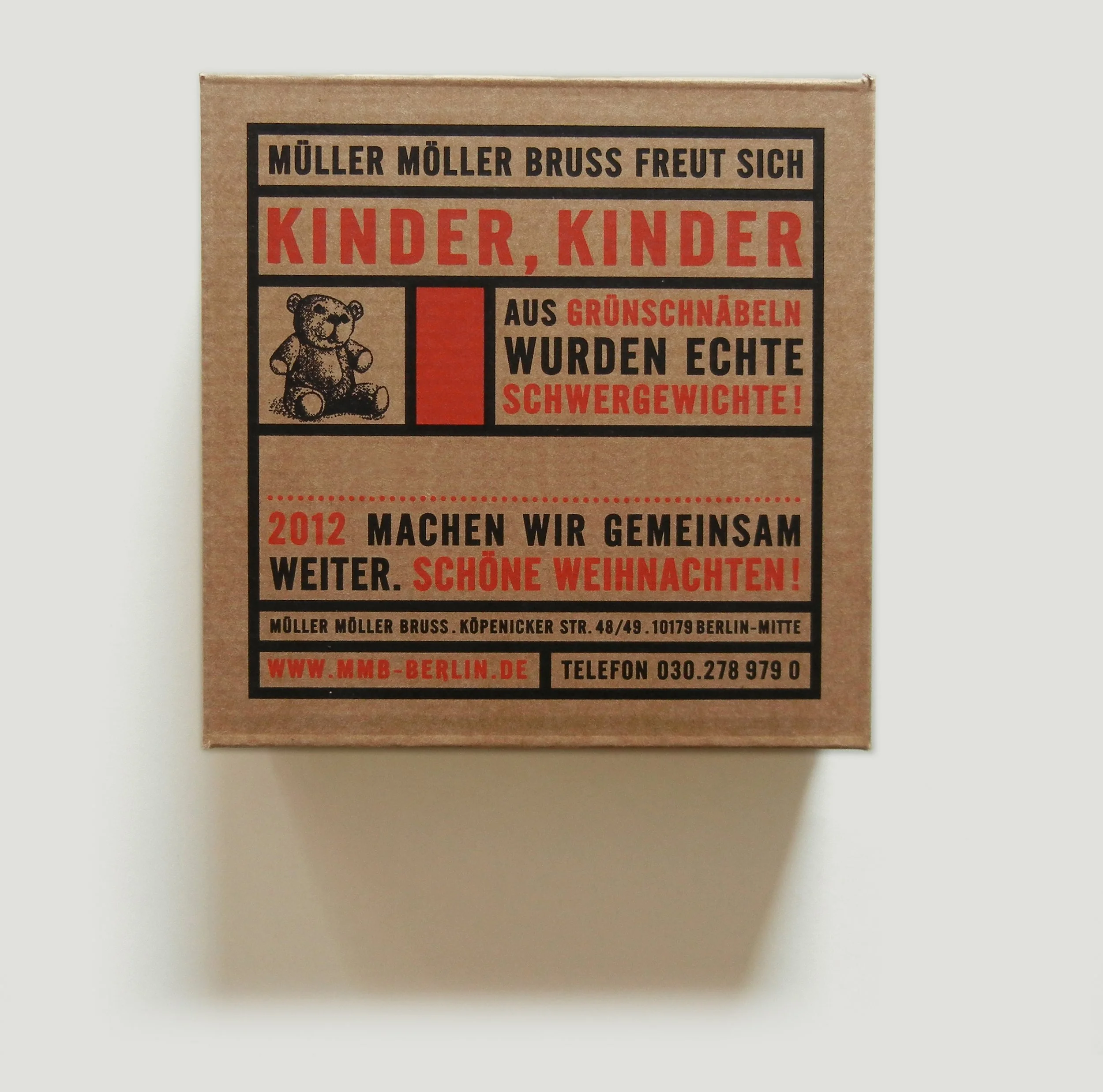 Kundengeschenk für Weihnachten einer Werbeagentur