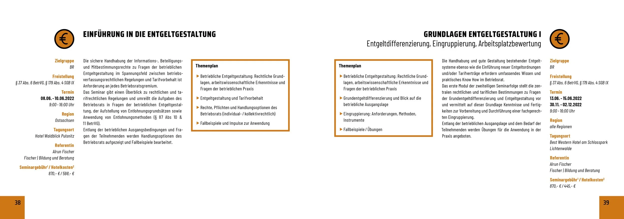 Broschüre für die Betriebsräte Bildung Sachen (Beispielseiten)