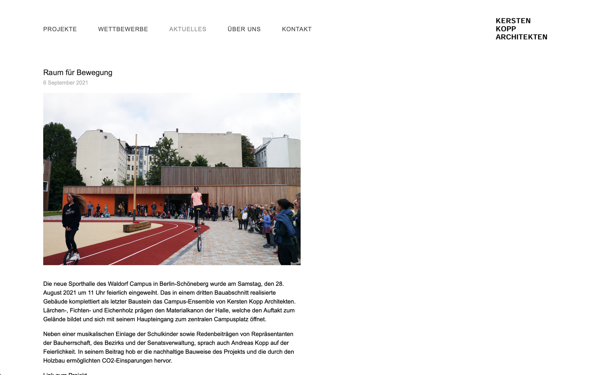 Webdesign und Umsetzung per CMS für ein Architekturbüro