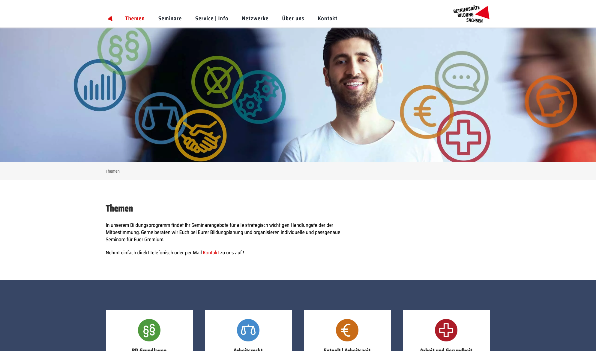Webdesign für die Betriebsräte Bildung Sachsen