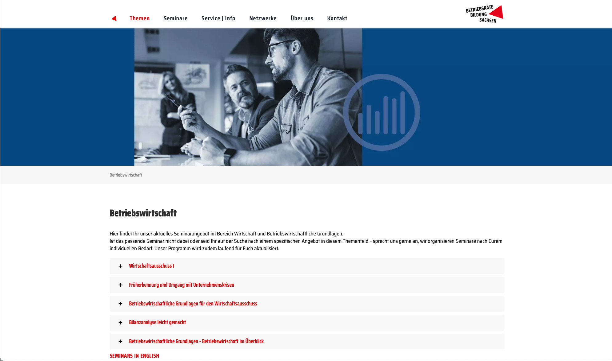 Webdesign für die Betriebsräte Bildung Sachsen