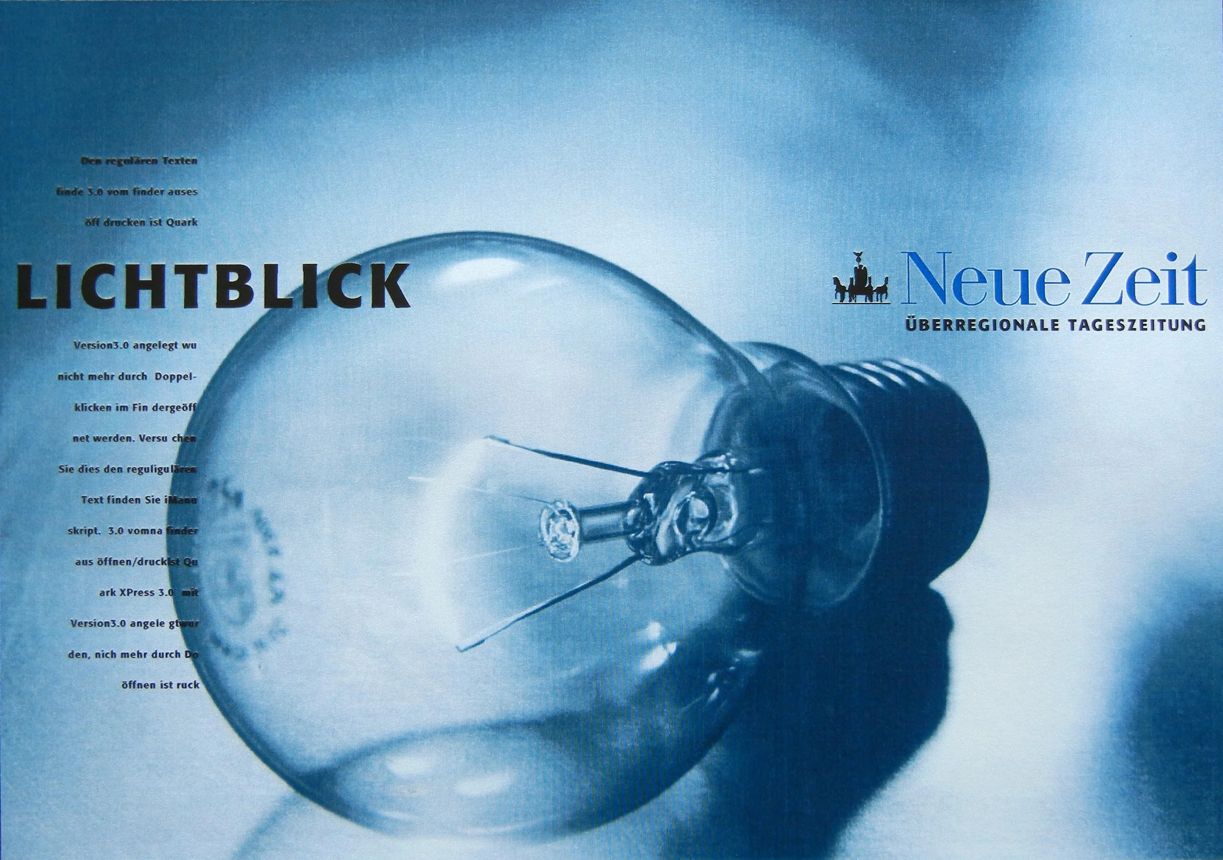 Imagekampagne "Neue Zeit" (Entwurf)