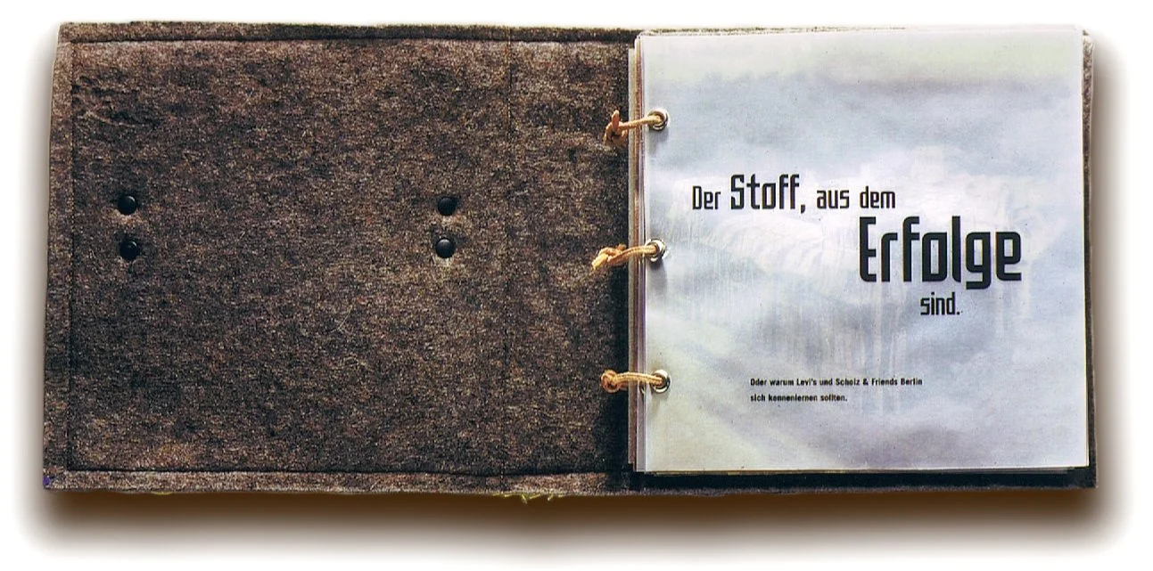 "Bewerbungsbuch" Scholz & Friends, Berlin für die Levi's Imagekampagne