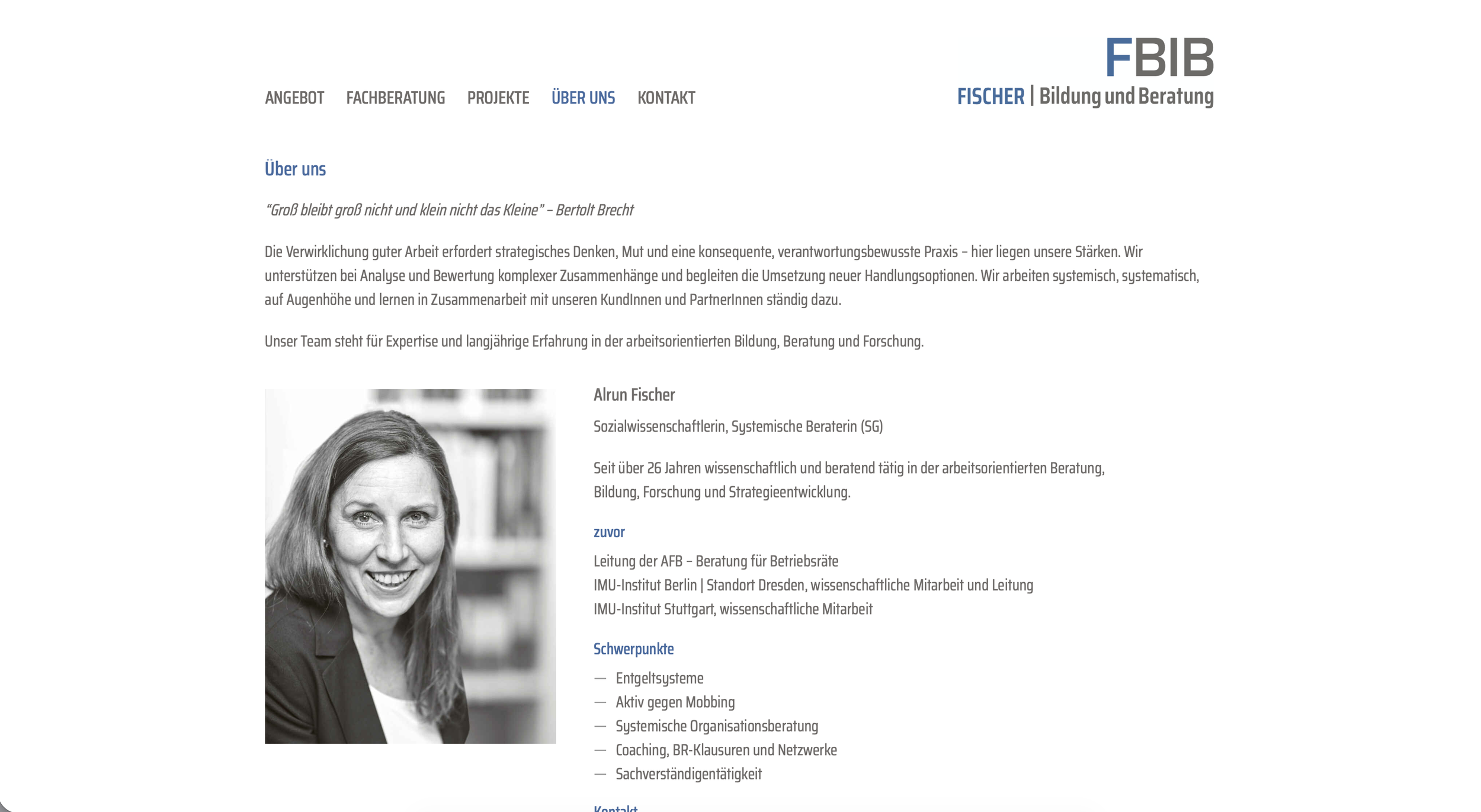 Konzept und Design für eine Bildungsberatung