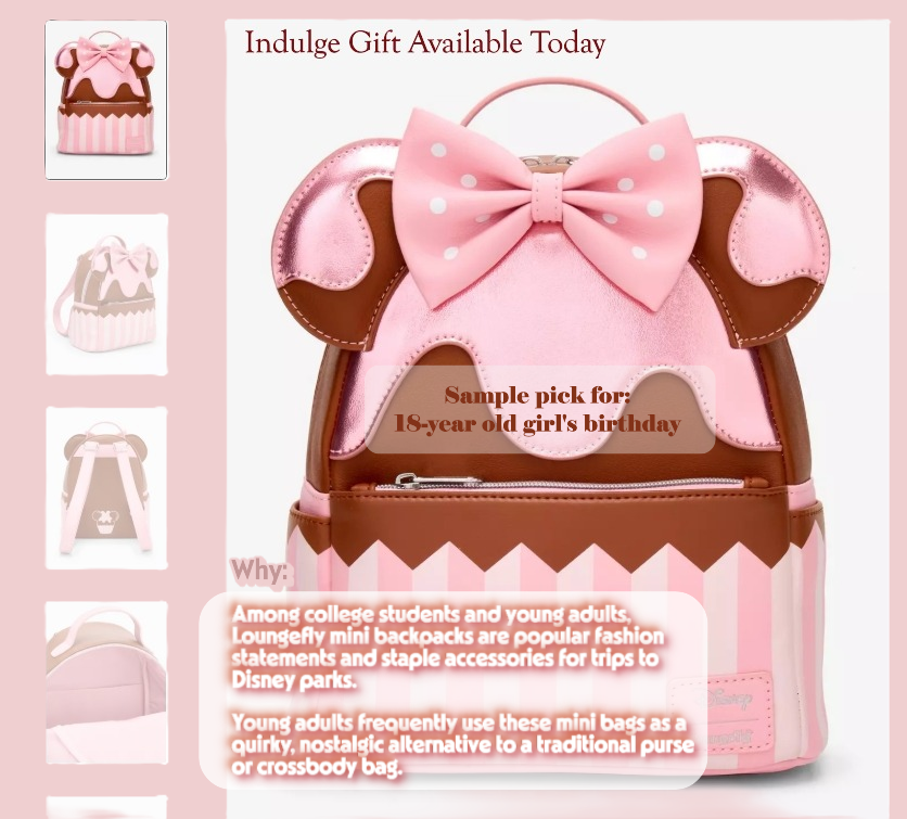 Loungefly Minnie Strawberry Chocolate Cupcake Backpack - Indulge Aesthetic png.PNG