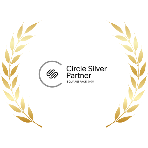 Laurel containing the Silver Circle Membership - a membership awarded to exceptional squarespace web designers