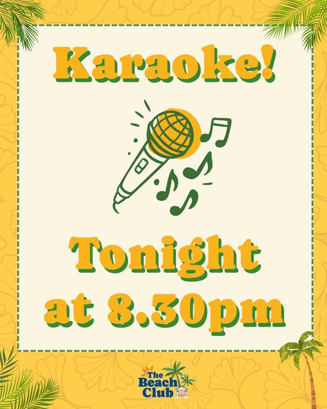 Tonight! Karaoke from 8.30pm 🫶🎶

Join us at The Beach Club for a fun evening of music led by you 🥳

#karaoke #beachclub #music #cornwall