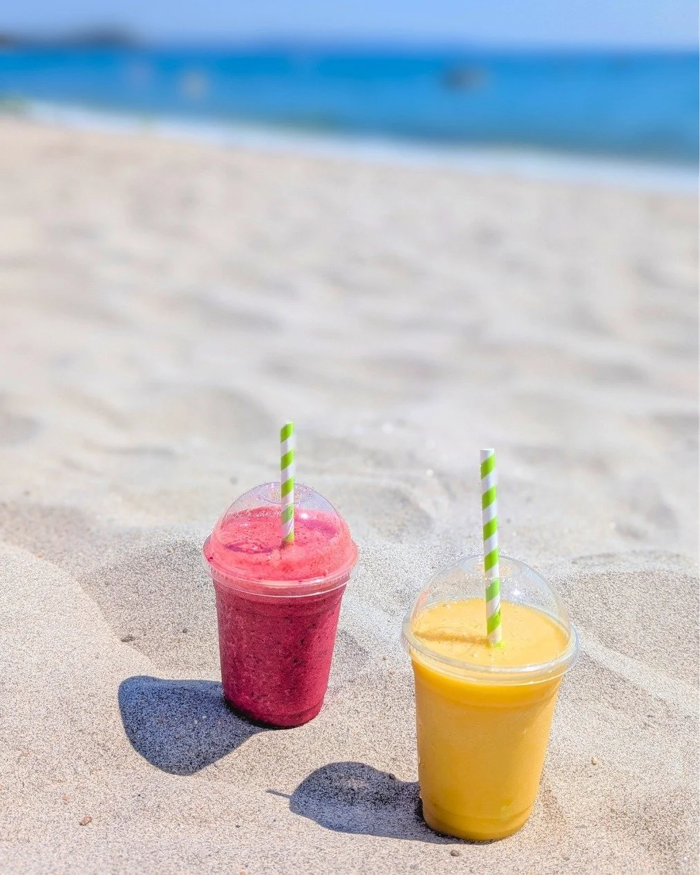 Cool down with a sweet treat this summer 🍓🧊 Our smoothies are made in our coffee shop with fresh fruit and juice 🍍🍹

Available in a variety of flavours, take away to our beach and soak up the sun and good vibes ☀🤙

#summer #smoothies #beach #fru
