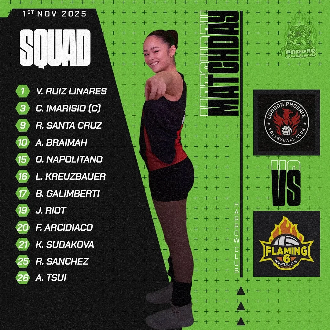 Another weekend, another match for your favourite volleyball snakes 🐍🏐

It&rsquo;s spooky season and, quite appropriately, Cobras are leaving the comfort of their Clapham basking grounds to play in a converted church (spooky!). Besides appreciable 