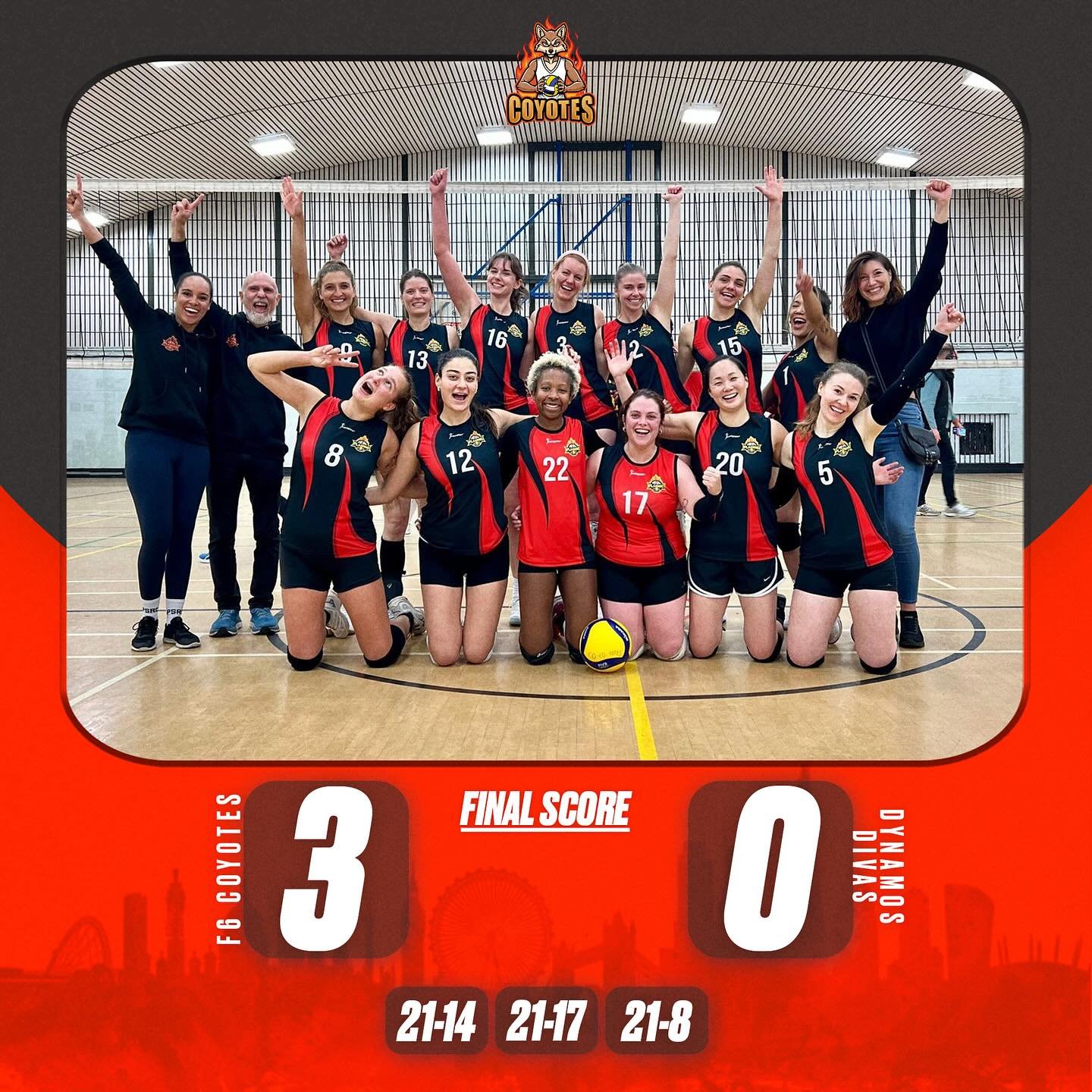 The  coyotes kicked off their win streak Sunday against the Dynamos Divas. Unimpressed by the amount of sass the other team brought, the refs had to ensure that some player/water bottle was adjusted at every point. 

Congratulations to Victoria for M