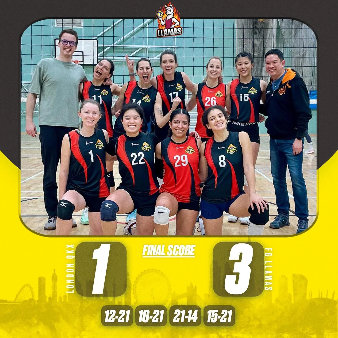 The Llamas went north, conquered, and somehow survived the public transport.

Yes - we actually won a game. Against QKX. Away. Practically in another continent. Despite a couple of last-minute dropouts that left us with the world&rsquo;s shortest ben