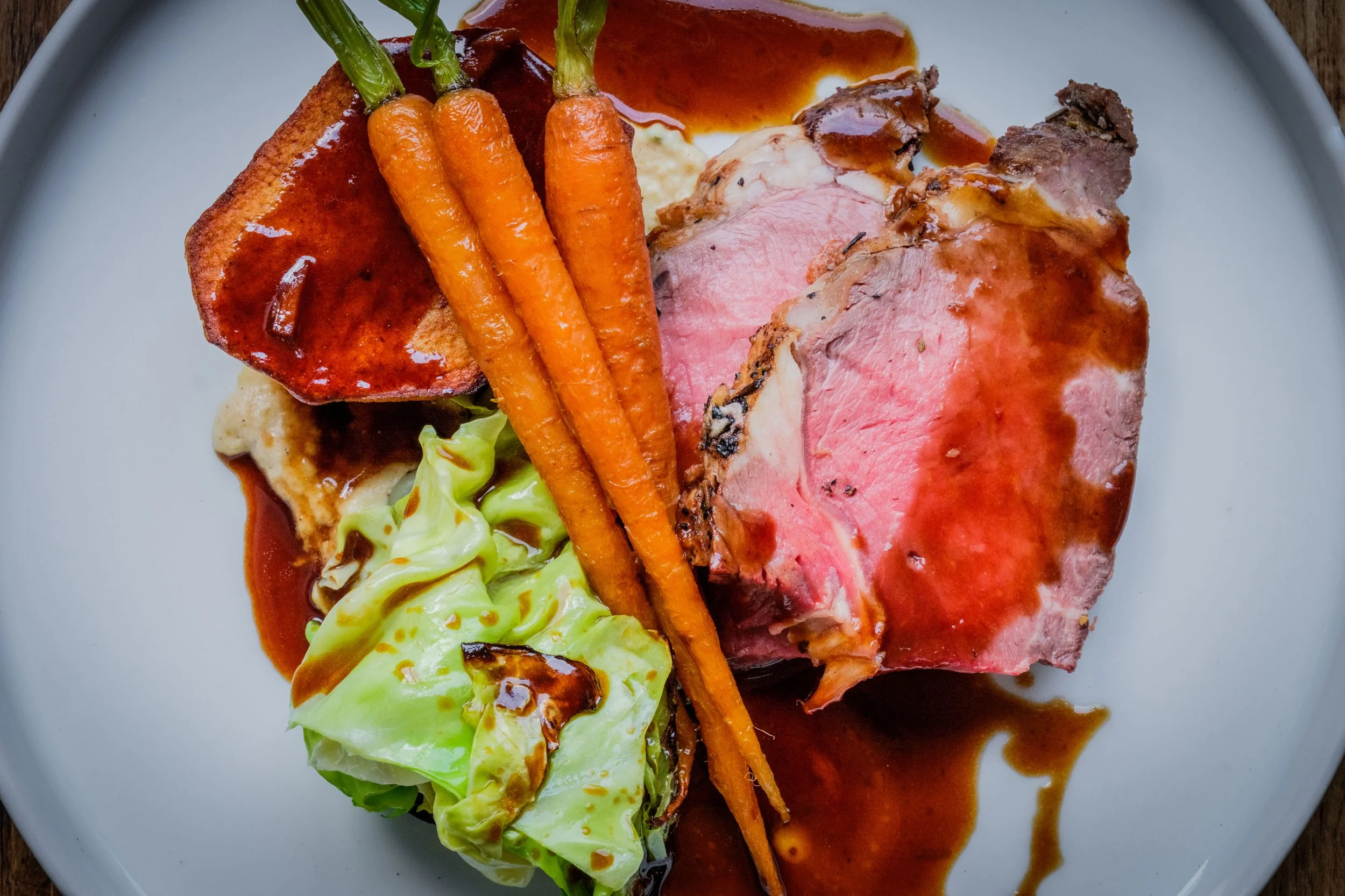 top down image of a lovely roast