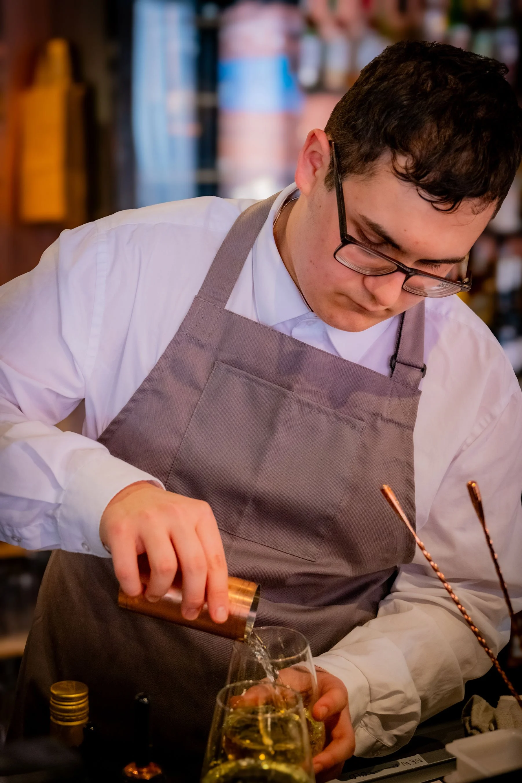 Team member making a drink
